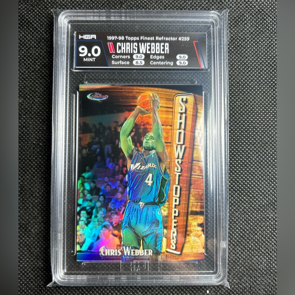 1997-98 Finest Refractors #259 Chris Webber Wizards Showstoppers HGA 9 MINT